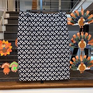 Floral Navy and White Women's Pencil Skirt